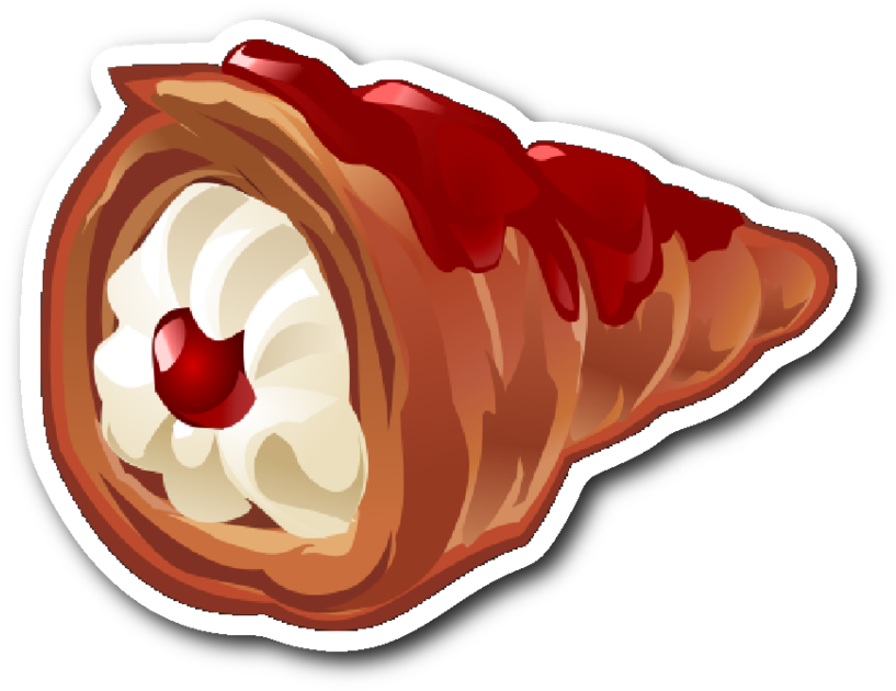 Creamy Roll Sticker - Dessert (1000x1000), Png Download
