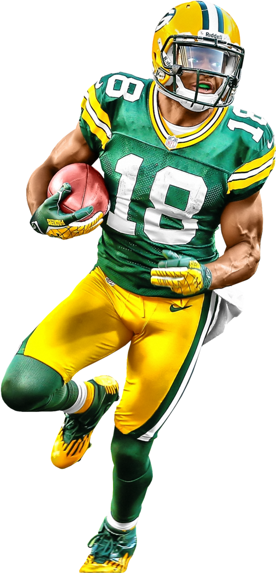 American Football Player Png, Download Png Image With - Green Bay Packers Player Png (800x1457), Png Download