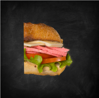 Ham And Cheese - Fast Food (569x569), Png Download