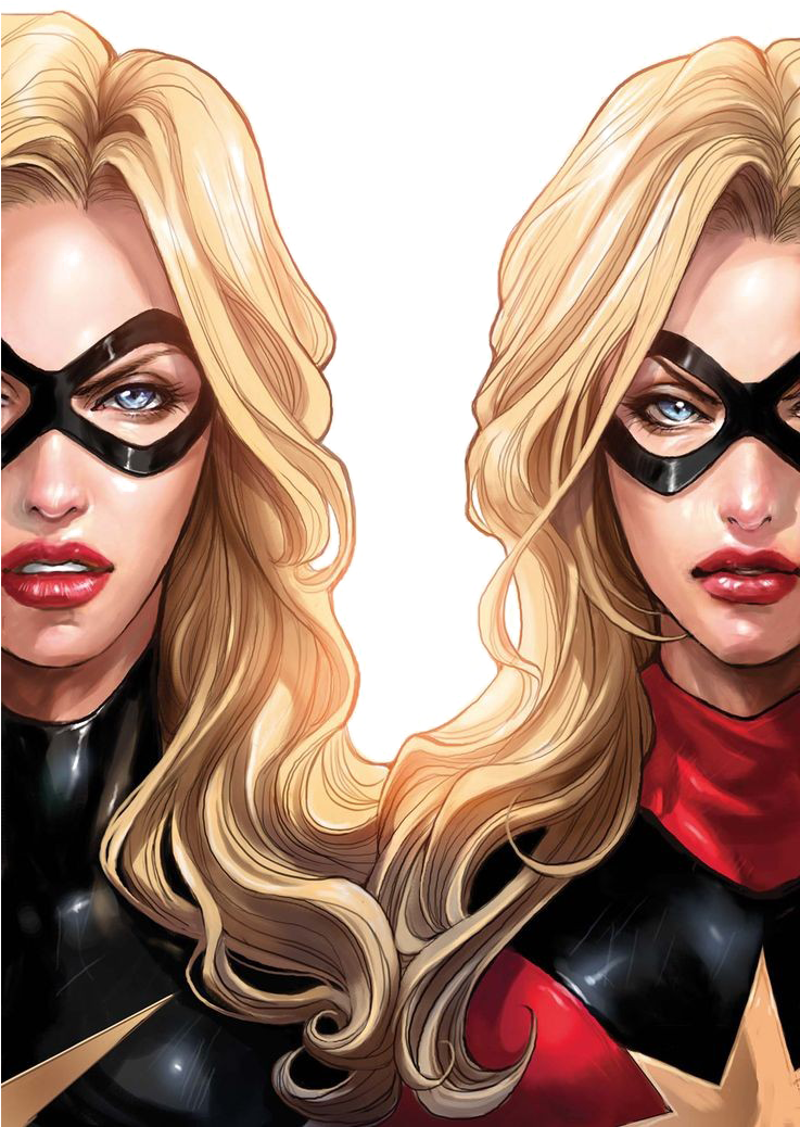 Carol Danvers Free Png Image - Ms Marvel And Moonstone (736x1117), Png Download