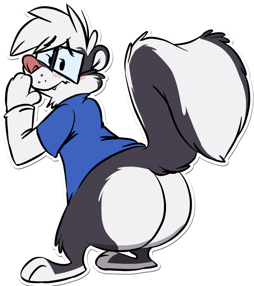 Skunk Butt - Cartoon Skunk Butt (1024x1024), Png Download