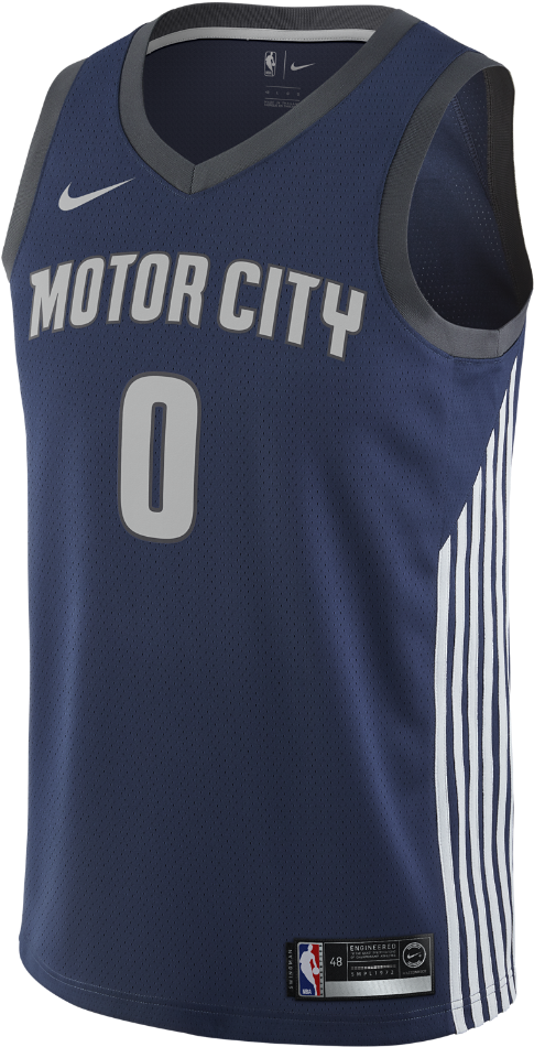 Andre Drummond City Edition Swingman Jersey Men's Nike - Pistons City Edition Jersey (1000x1000), Png Download