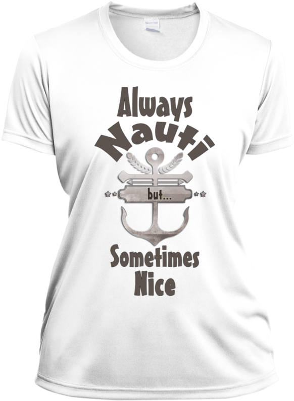 Nautical Style Womens Moisture Wicking Tshirt - Active Shirt (800x800), Png Download