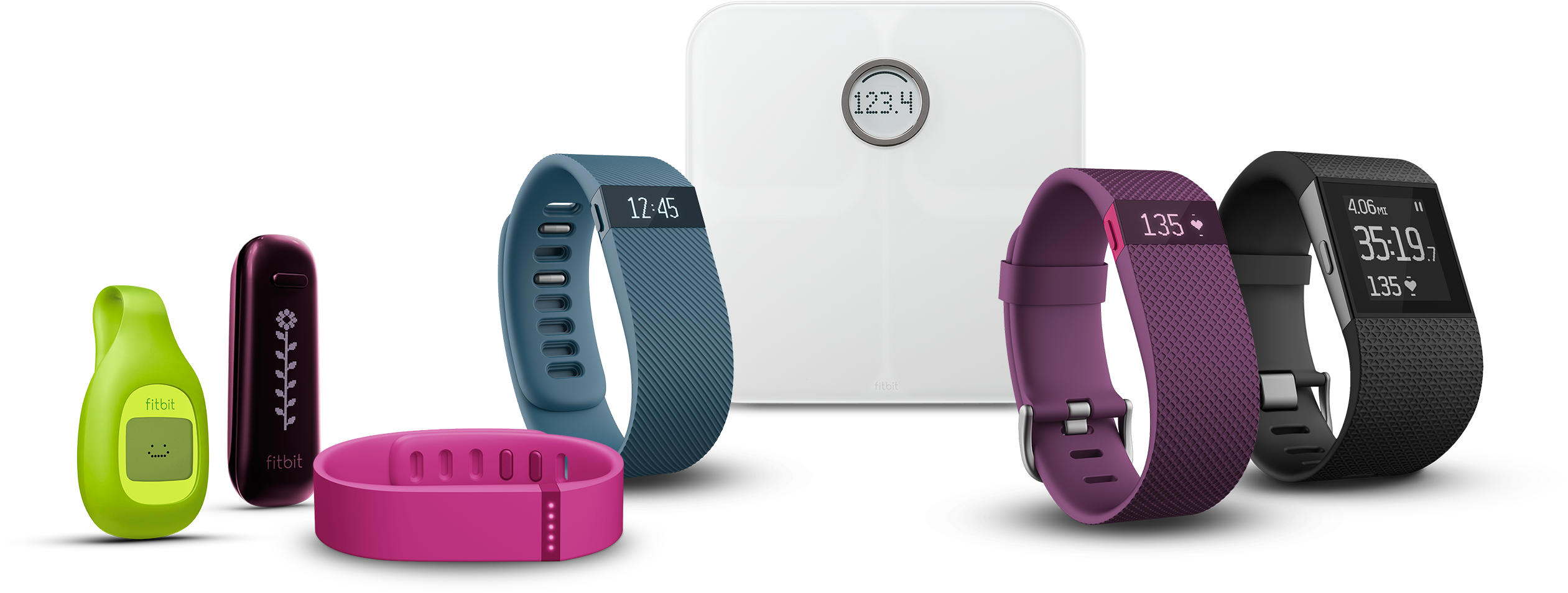 Fitbit Product Family Lineup - Fitbit Surge Fitness Super Watch Extra Large Black (3000x1422), Png Download