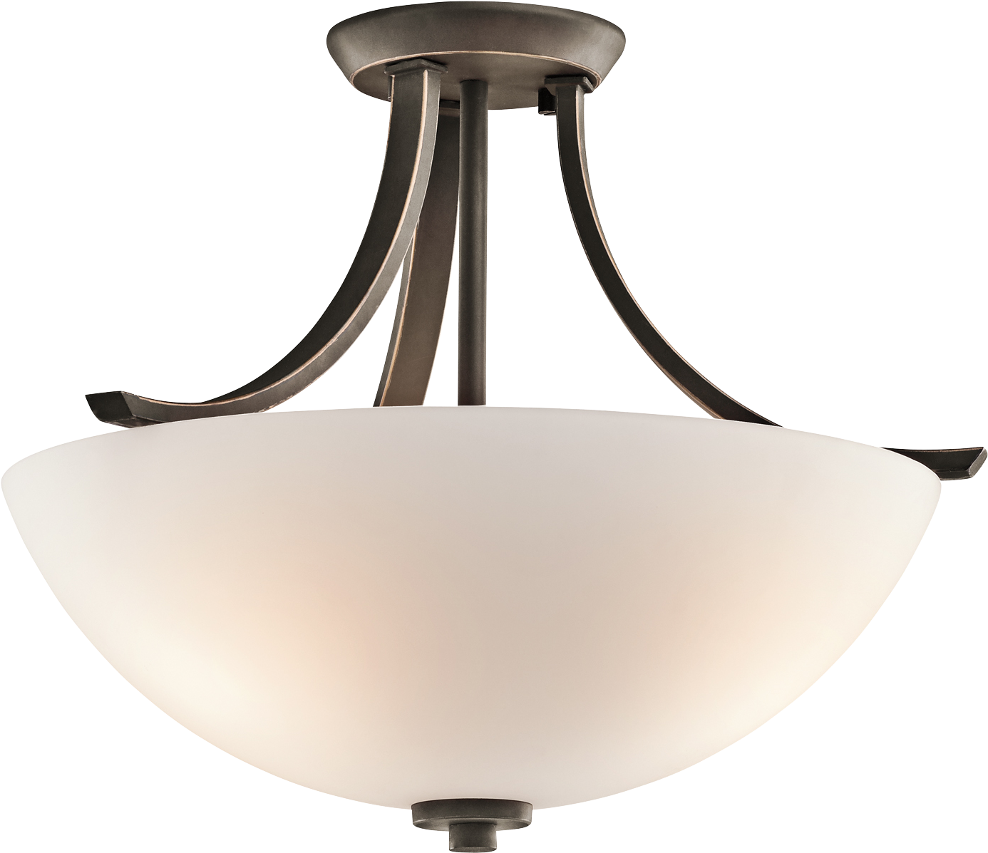 Bulb Semi Flush Ceiling Light Oz - Kichler 42563 - Granby 3 Bulb Semi Flush Ceiling Light (1500x1500), Png Download
