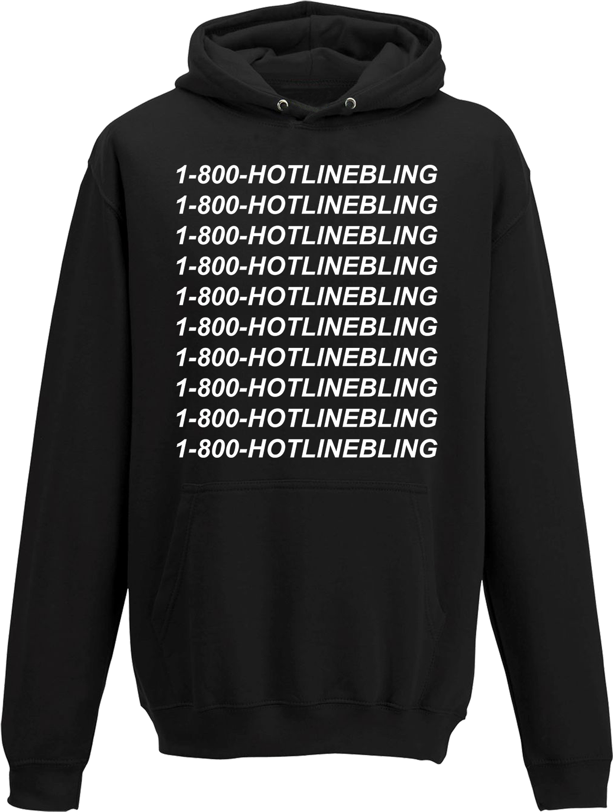 Singoutloud Hotline Bling Printed Hoodie - Awdis College Hoodie Black (1300x1757), Png Download