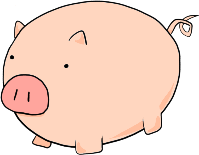 Domestic Pig Snout Clip Art - Domestic Pig (761x592), Png Download