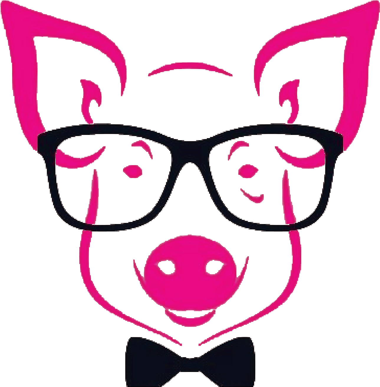 Pig In Bow Tie (1335x1366), Png Download
