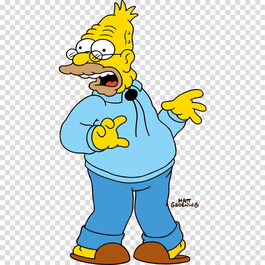 Abraham Simpson Clipart Grampa Simpson Homer Simpson - Abe Simpson Jpg (900x900), Png Download
