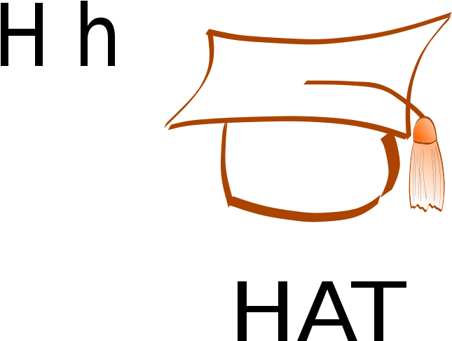 Free H For Hat Free Green Fedora Free Mad Hatter - Square Academic Cap (800x566), Png Download