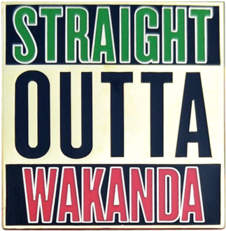 Straight Outta Wakanda Pin - Straight Outta Hogwarts Svg (600x600), Png Download