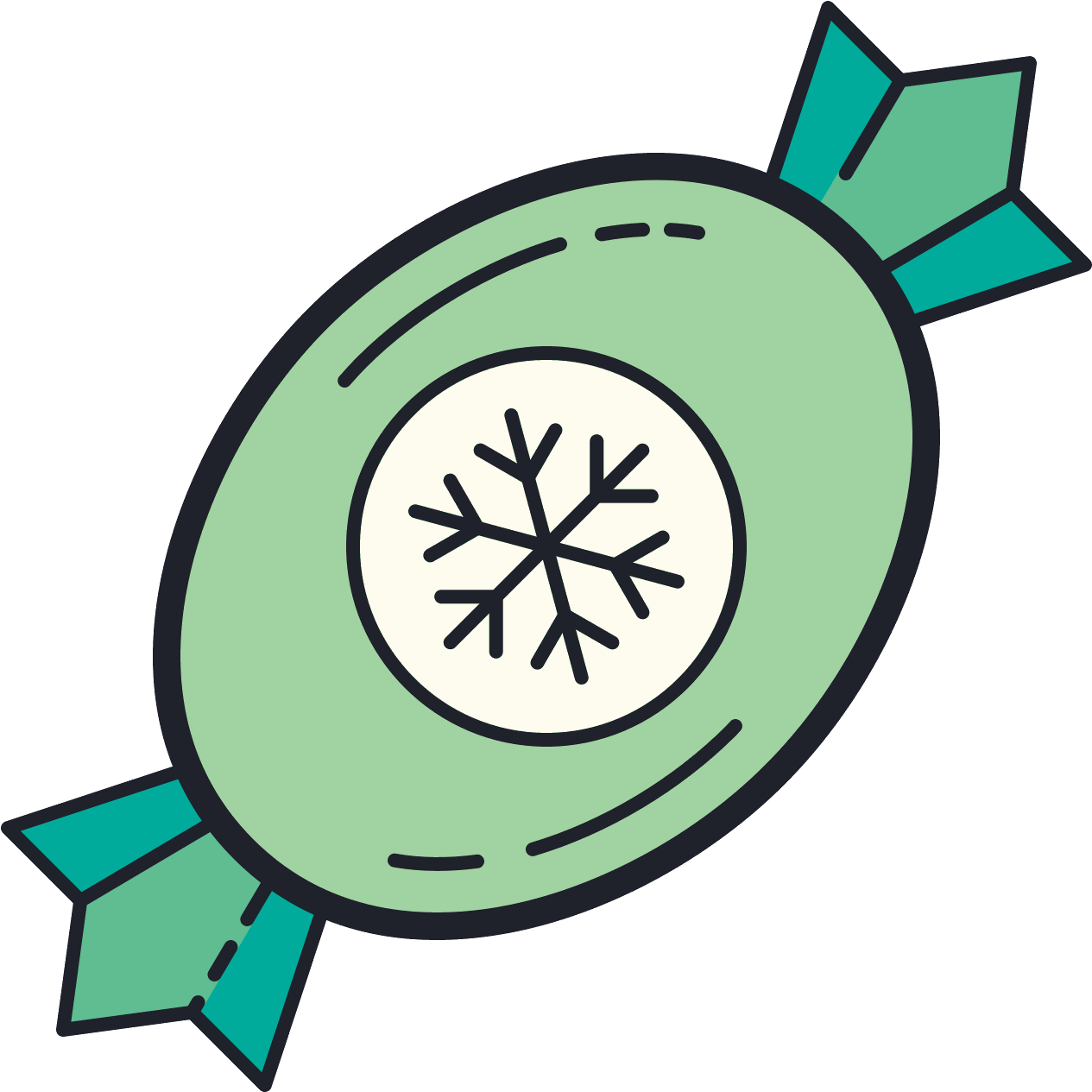 Słodycze Bożonarodzeniowe Icon - Shape (1600x1600), Png Download