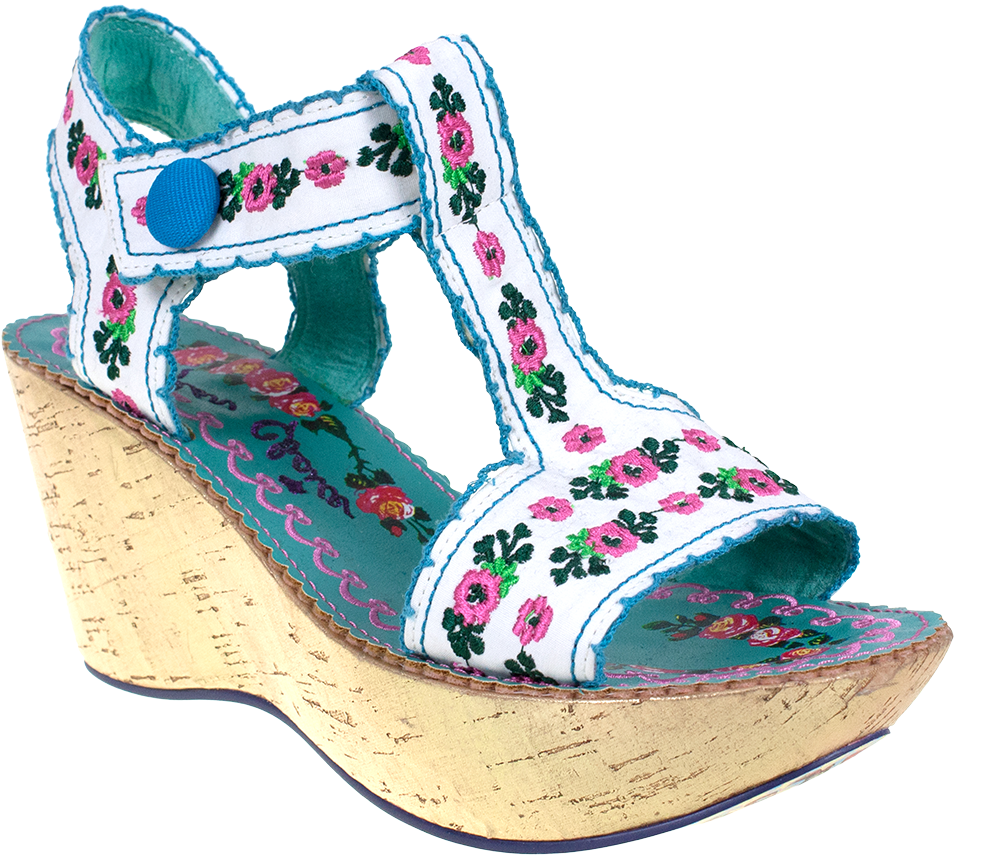 Irregular Choice, Once In A Blue Moon, White, Wedge - Ic Mutiny Ladies Footwear Spring Once (1024x916), Png Download