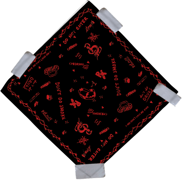 Black And Red Scarf - Red Scarf (1024x1024), Png Download