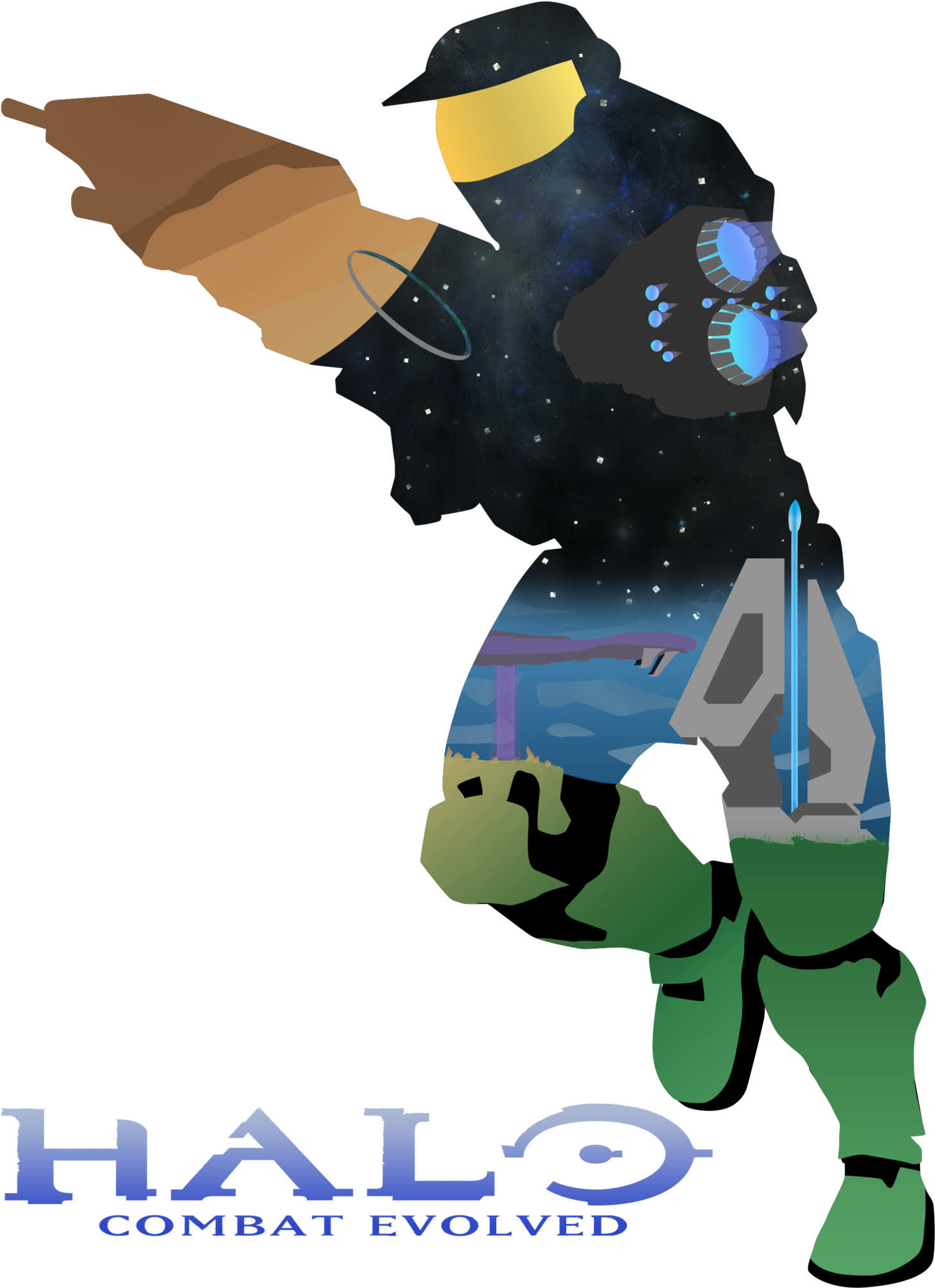 Halo Combat Evolved (1600x2049), Png Download
