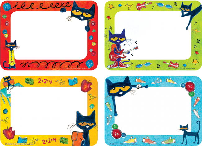 Pete The Cat Tags (650x650), Png Download