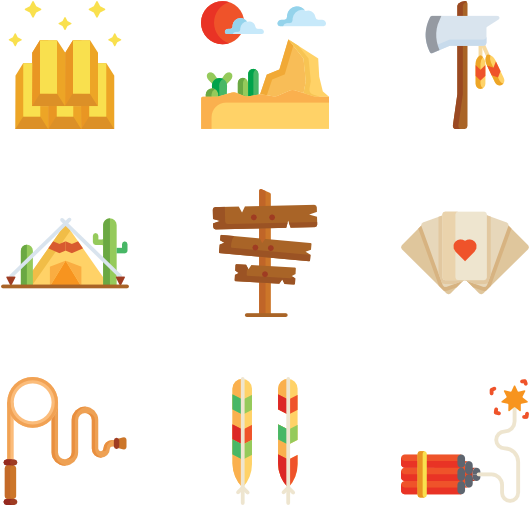 Wild West - American Frontier (600x564), Png Download