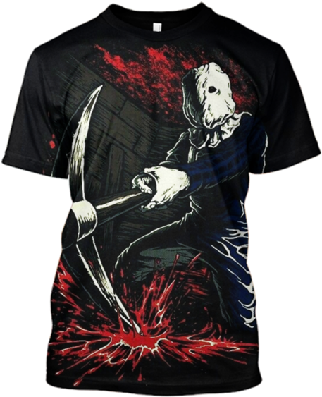 3d Jason Voorhees Friday The 13th Tshirt - Jason Voorhees (600x599), Png Download