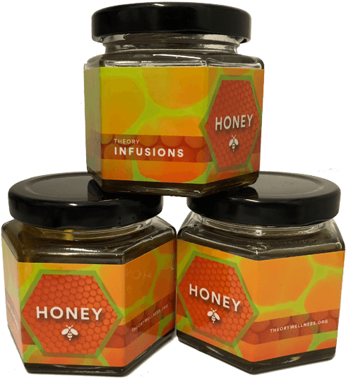 4oz Honey Jars - Gelatin Dessert (700x607), Png Download