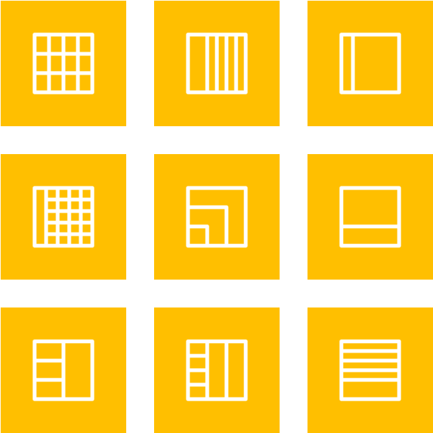Layouts Outline Icon In Style Flat Square White On - Icon (660x660), Png Download