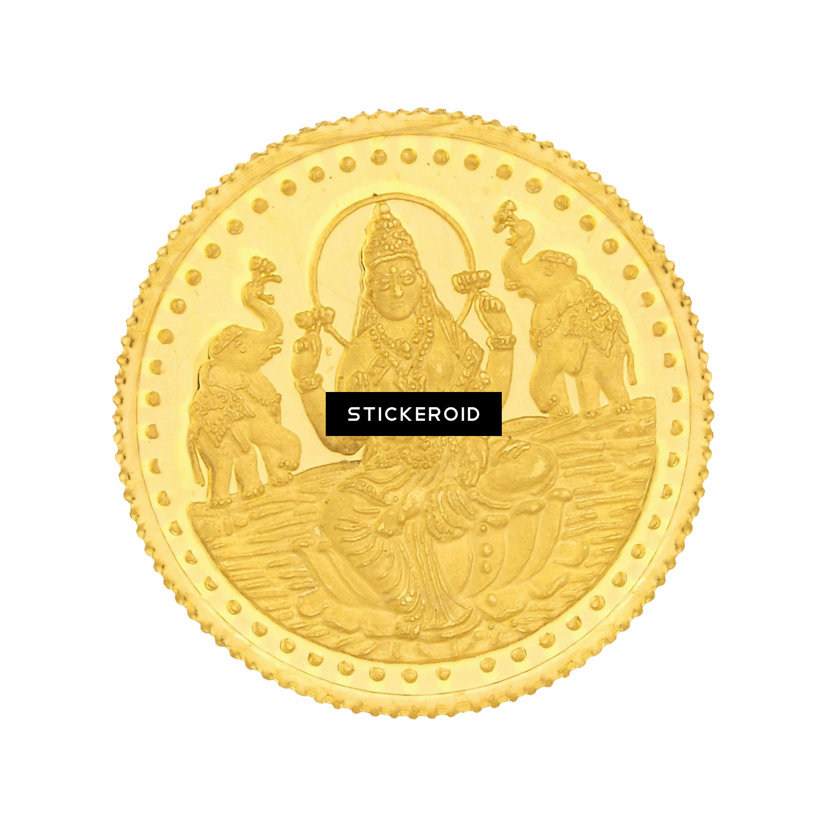 Lakshmi Gold Coin Coins - Gold Coins (1693x1694), Png Download