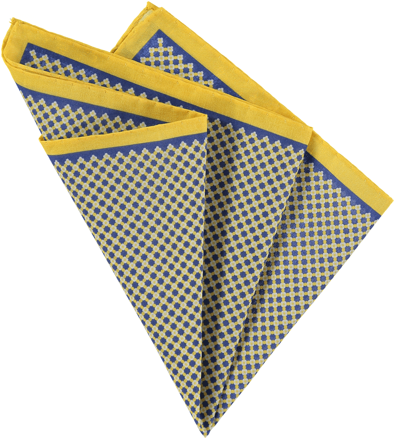 Cotton Pocket Square Geometric Yellow - Triangle (1500x1500), Png Download
