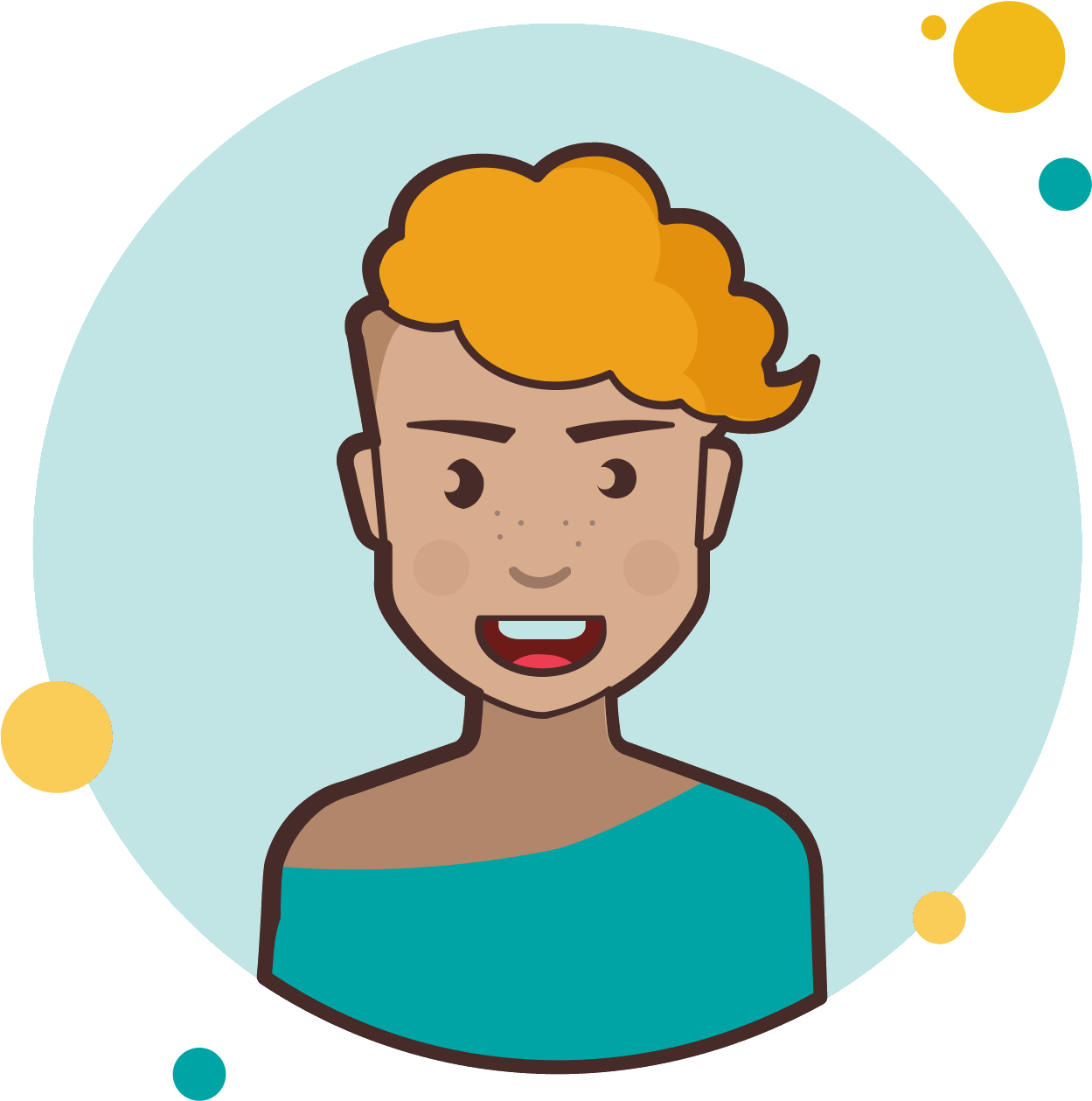Short Curly Blond Hair Lady Icon - Cartoon (1600x1600), Png Download