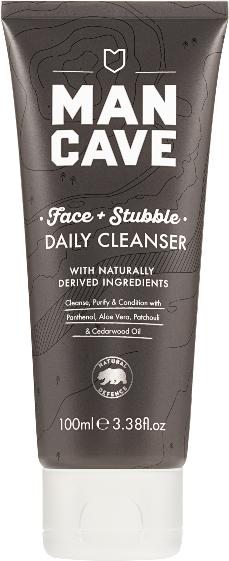 Mancave Face And Stubble Daily Cleanser Is A Grey 100% (2048x2048), Png Download