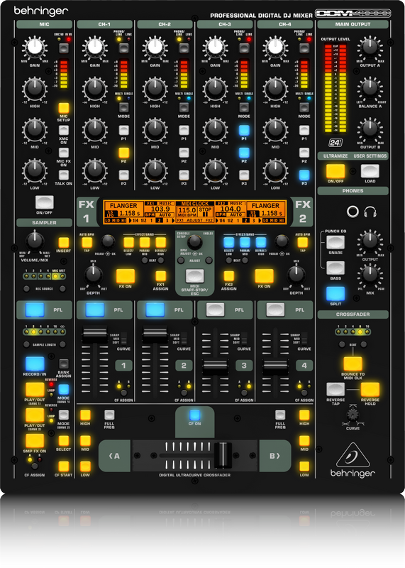 Behringer Ddm4000 Digital Pro Dj Mixer - Behringer Ddm4000 4-channel Digital Dj Mixer (571x800), Png Download
