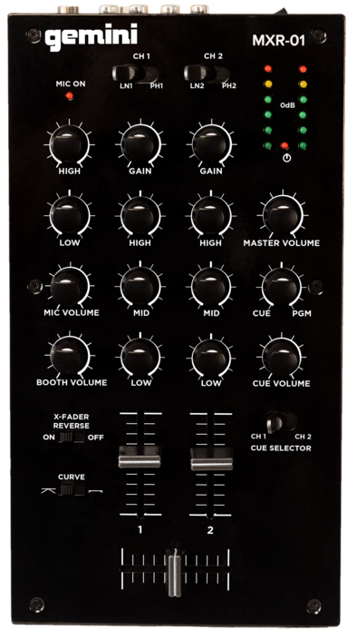 2 Channel Professional Dj Mixer - Gemini Mixer (1200x800), Png Download
