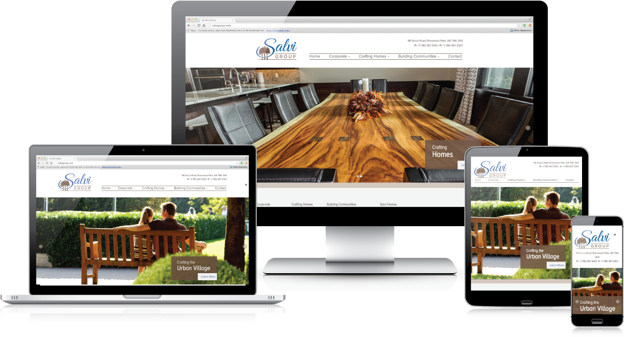 Salvi Group Responsive Web Design - Web Page (1416x885), Png Download