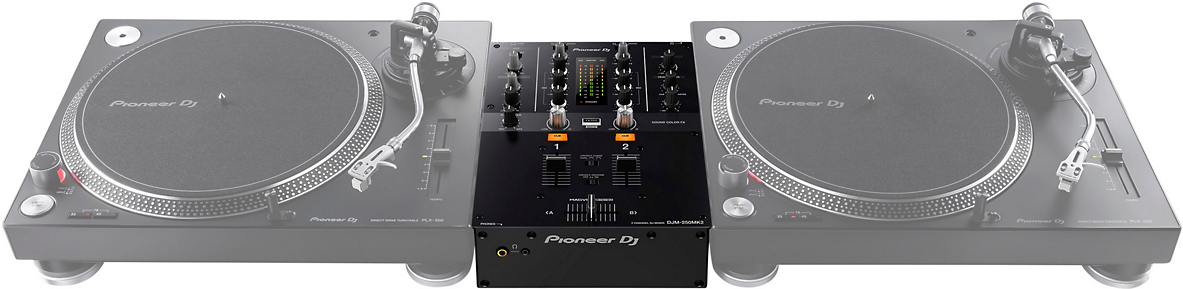 Pioneer Djm 250mk2 2 Channel Dj Mixer With Rekordbox - Pioneer Plx-500 K (1183x1167), Png Download