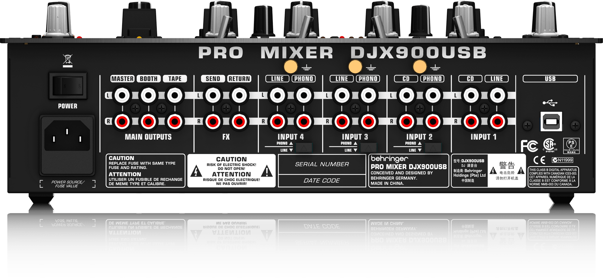 Behringer Djx900usb Professional 5-channel Dj Mixer - Mixer Behringer Djx 900 Usb (2000x924), Png Download