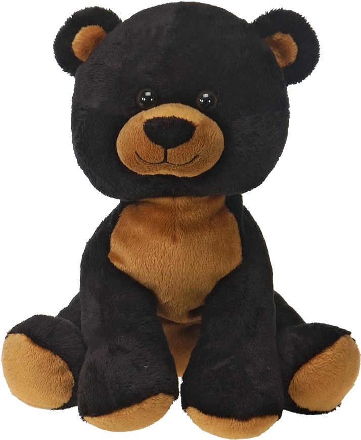 Sitting Black Bear Plush Fiesta 16 Inches - Lil' Buddies - 9" B/b Sitting Black Bear Case Pack (1000x1000), Png Download