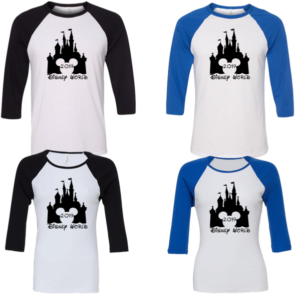 Walt Disney World 2019 Matching Family Vacation 3/4 - Disney Castle Mickey Shirt (600x600), Png Download
