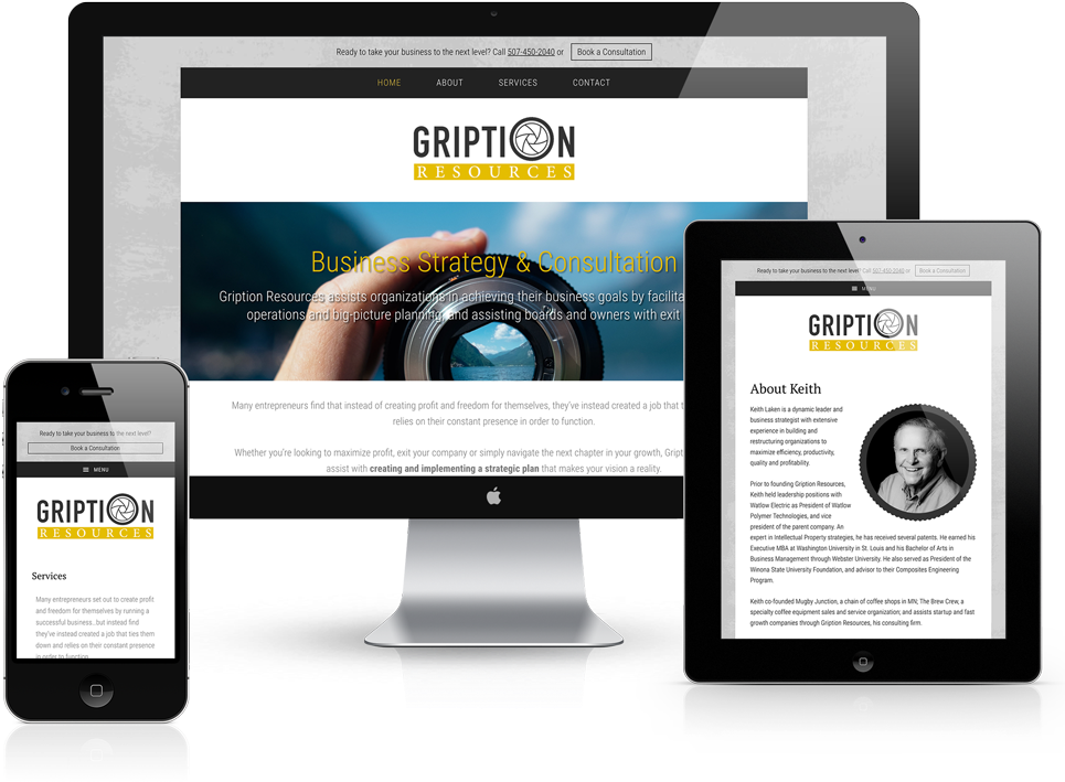 Gription Resources Mobile Responsive Website Design - Responsive Web Design (1000x780), Png Download