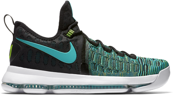 Also On The Way In Terms Of Multicolor Durant Sneakers - Nike Kd 9 - Mens Basketball Shoes Black/green Size (800x441), Png Download