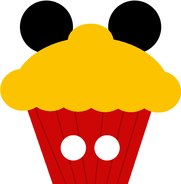 Cupcakes Clipart Mickey Mouse Cupcake - Mickey Mouse Cake Clipart (638x638), Png Download