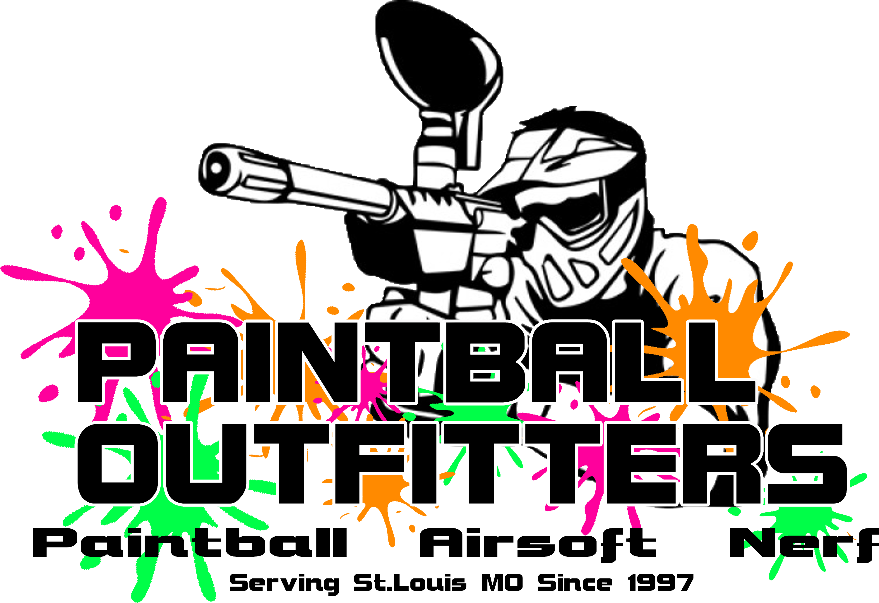 94b01c - Paintball Player Silhouette Sport Stylish Sticker Housewares (3003x2061), Png Download