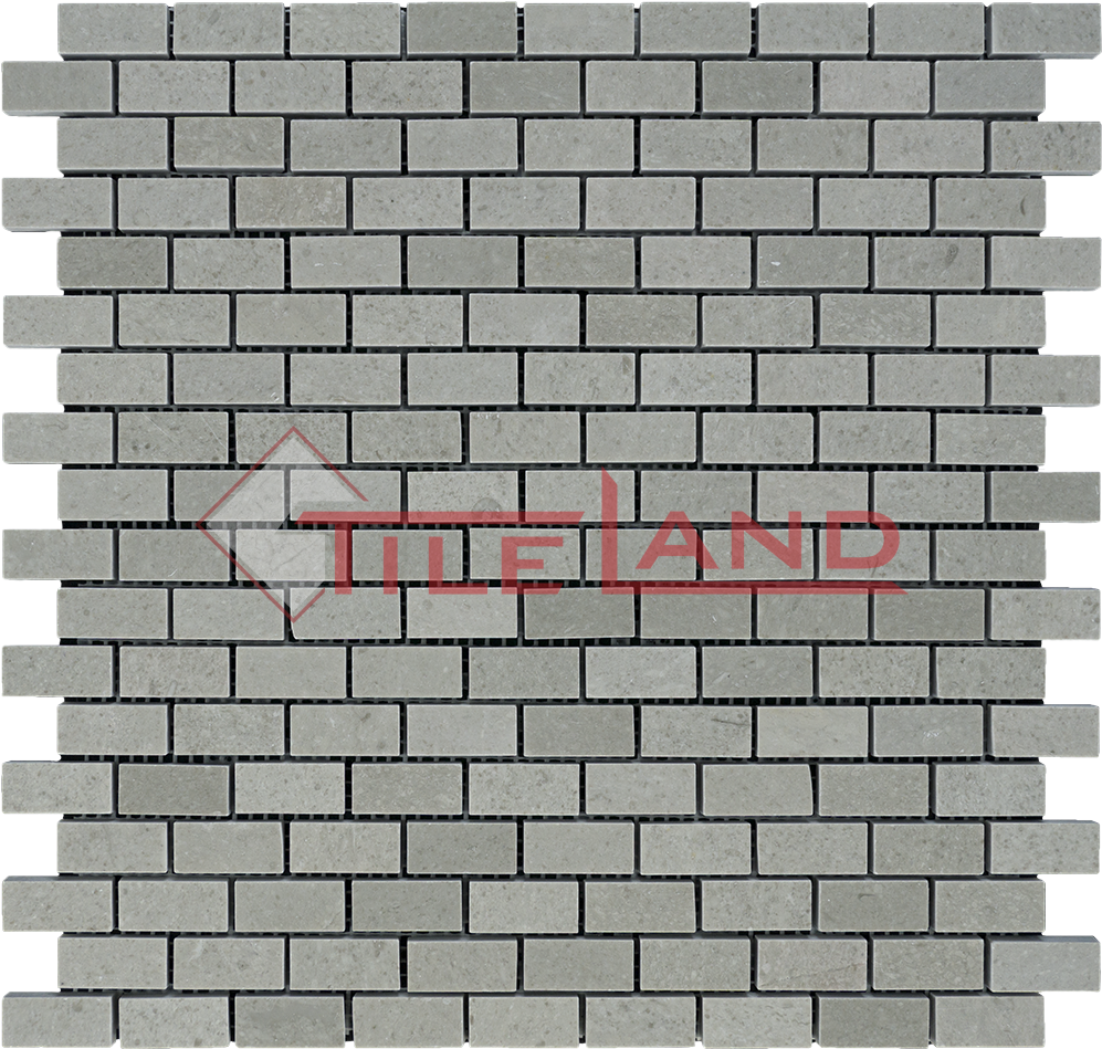 Spanish Grey 5/8 X 1-1/4 Mini Brick - Cinderella Gray Marble Mini Brick Mosaic Tile, Polished (1000x1000), Png Download