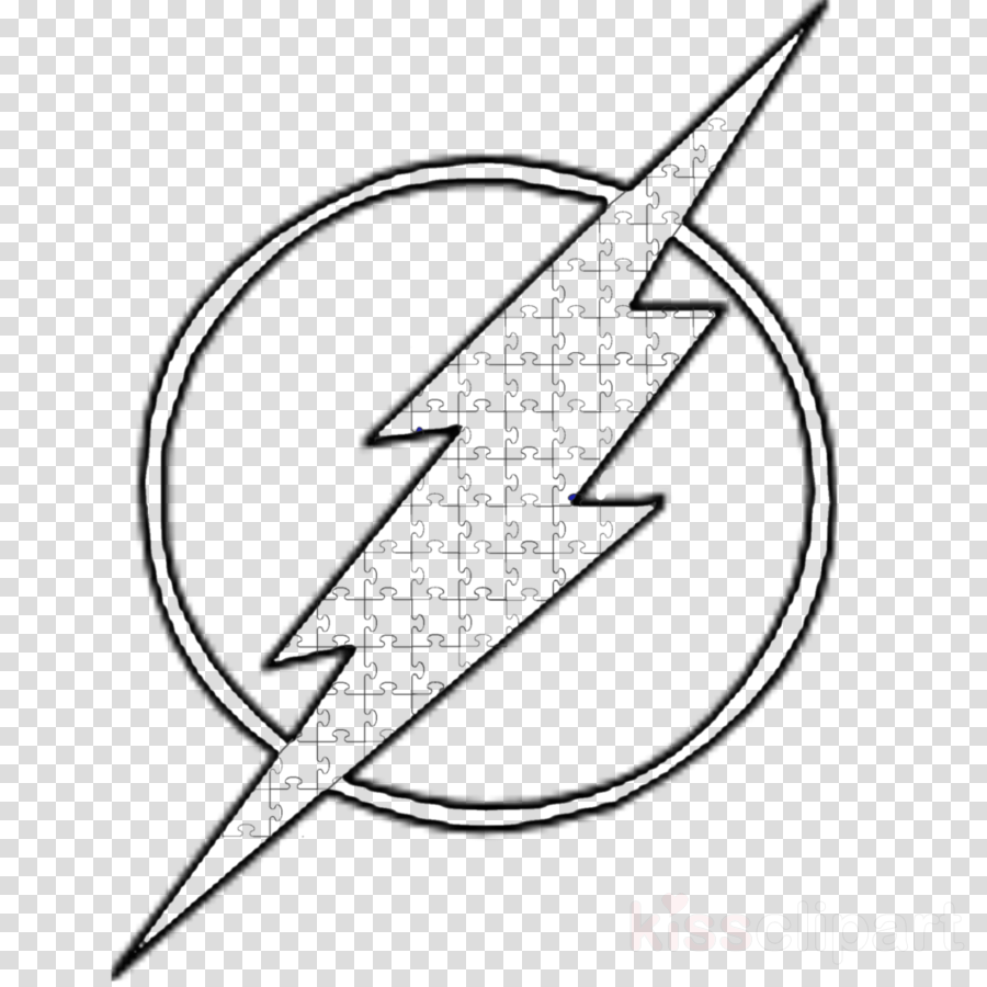 Download Line Art The Flash Clipart Eobard Thawne Wally - Flash Art Line (900x900), Png Download