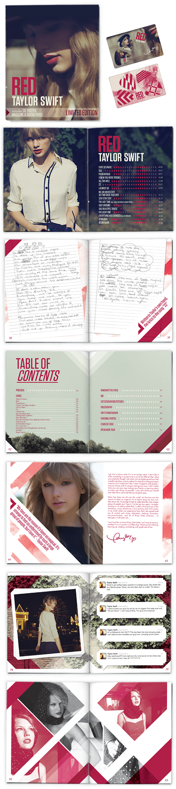 Read The Blog Post Here - Taylor Swift Signed Autographed Red Album Cd Cover (600x2687), Png Download