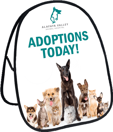 Vertical Pop Up Banner Large - Moslion Wall Tapestry, Animals Cats And Dogs One Side (600x600), Png Download