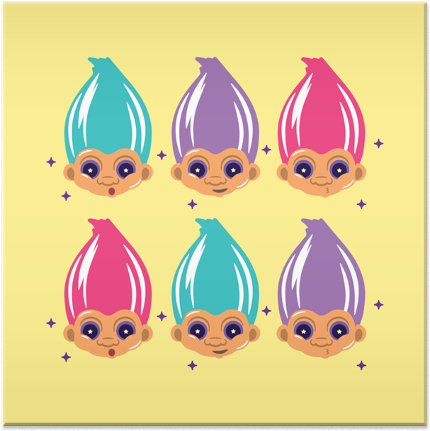 Azulejo Troll Doll De Estúdio Natona - Throw Pillow (800x800), Png Download