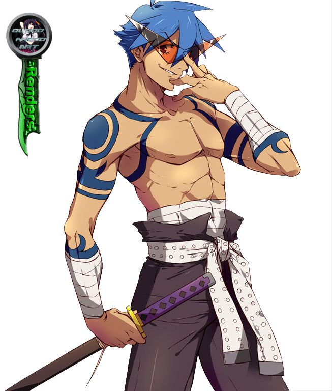 Kamina Est Un Jeune Homme De 17 Ans Du Village Souterrain - Kamina Gurren Lagann Render (653x768), Png Download