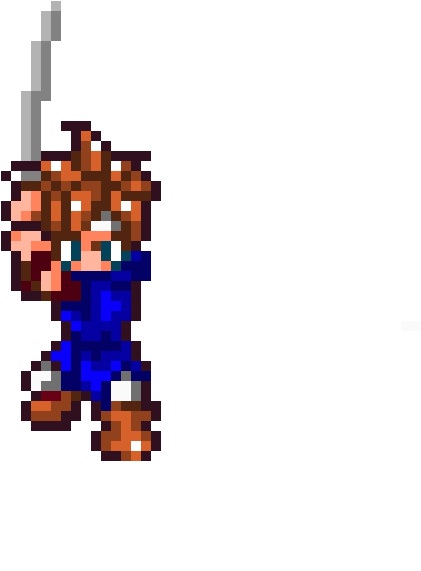 Blue Samurai - Samurai Pixel Art Logo (560x670), Png Download