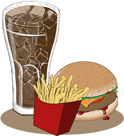 Big Fat Burger - French Fries (600x527), Png Download