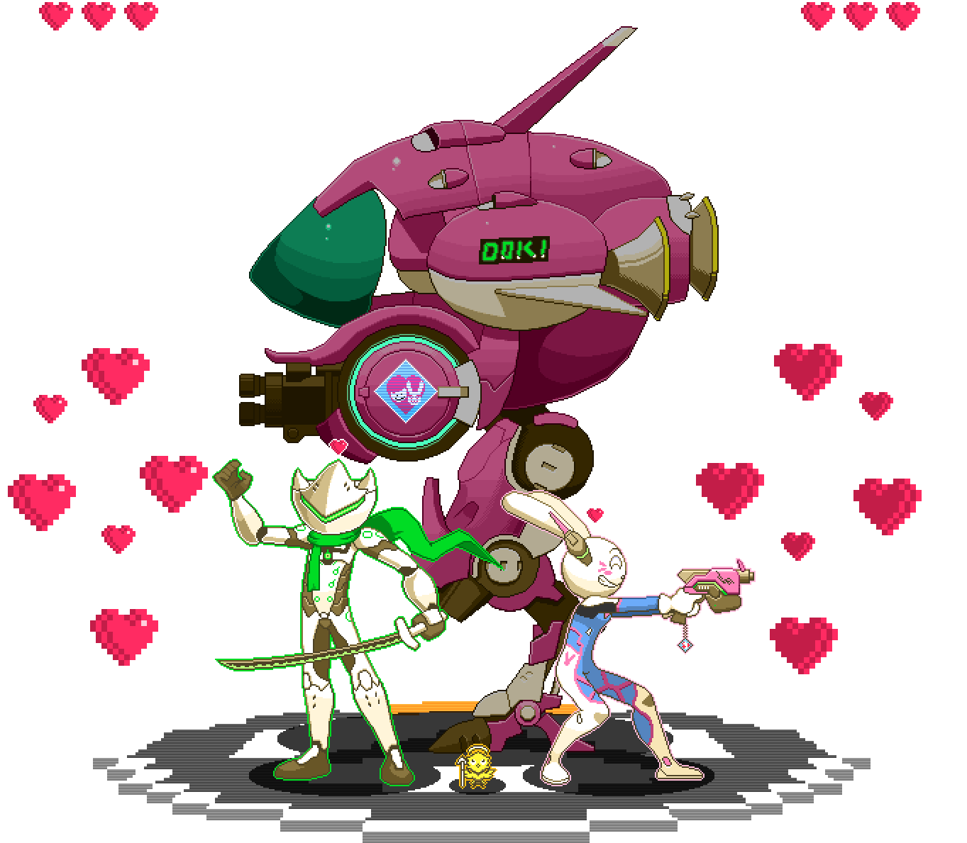 I Have To Say The I Watched The Entire Series Of There - Overwatch Sprites (1376x1194), Png Download