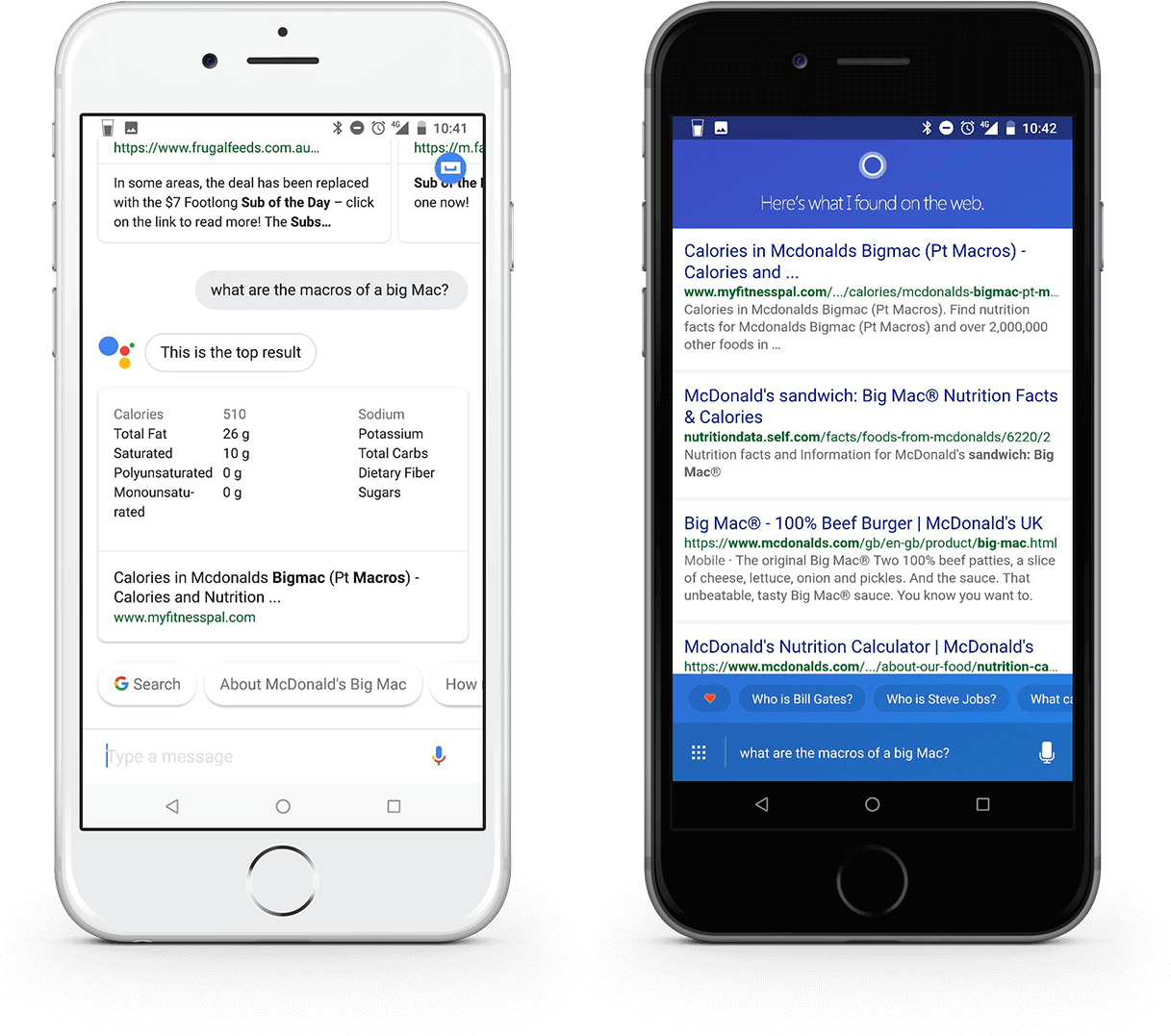 Comparison Of Google & Bing Voice Search Results For - Google Assistant Search Results (1500x1174), Png Download