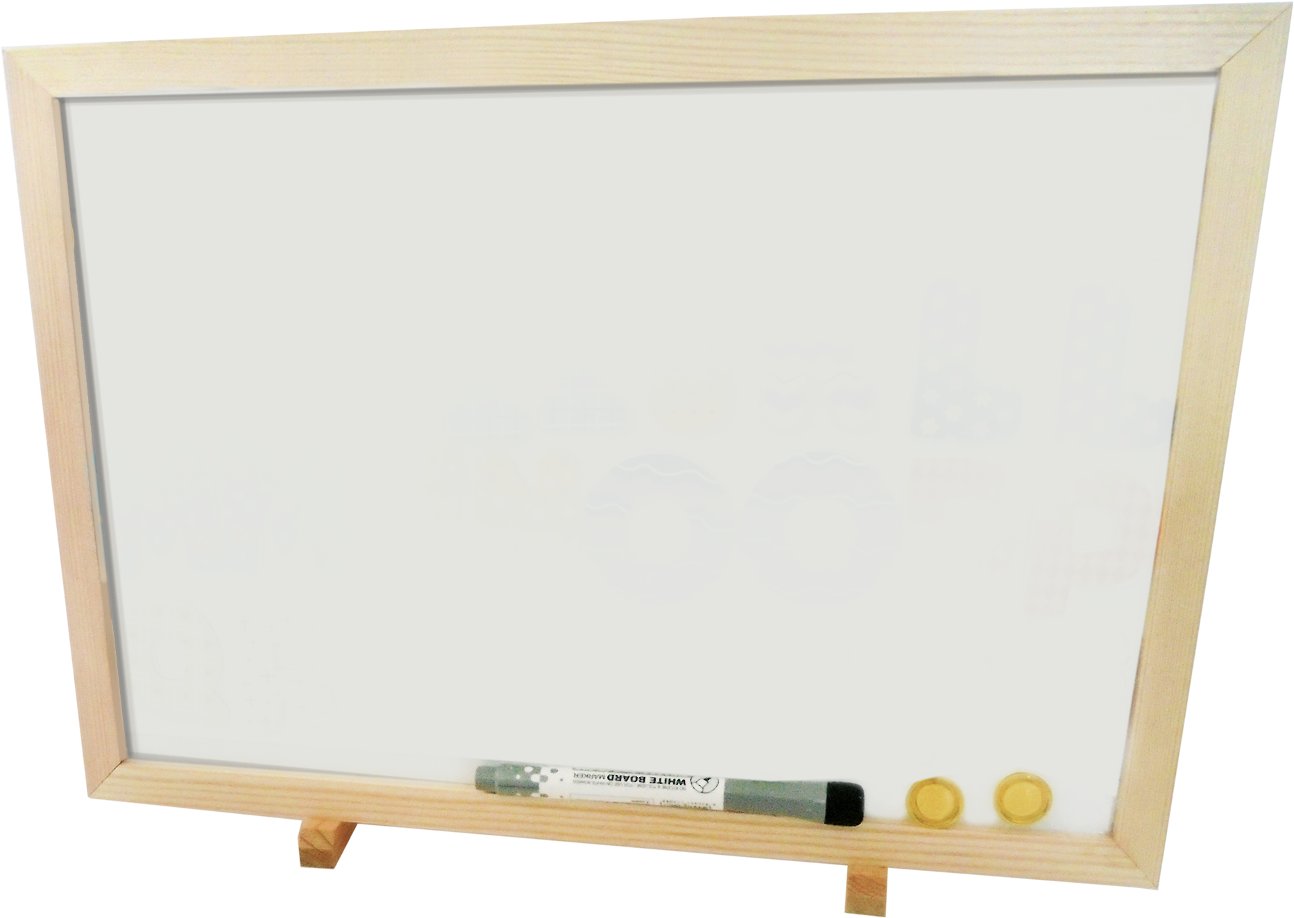 Wooden Magnetic Educational Blackboard Set-2in1 Black/white - Education (1924x1398), Png Download